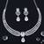 Stunning cz diamond american diamond Necklace :: set with drop earrings - bridal, wedding, party wear