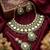 Handcrafted kundan choker Necklace :: set | gold plated | emerald green | wedding & festival jewelry