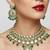 Handcrafted kundan choker Necklace :: set | gold plated | emerald green | wedding & festival jewelry