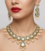 Undan gold-plated  pearl choker Necklace :: set | indian ethnic bridal wedding jewellery | handcrafted