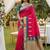 Pink soft silk blend saree with zari weaving meenakari design