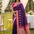 Violet soft silk blend saree with zari weaving meenakari design