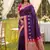 Violet soft silk blend saree with zari weaving meenakari design