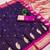 Violet soft silk blend saree with zari weaving meenakari design
