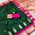 Green soft silk blend saree with zari weaving meenakari design