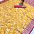 Yellow soft silk blend saree with zari weaving meenakari design