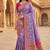 Lavender  soft silk blend saree with zari weaving meenakari design