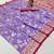Lavender  soft silk blend saree with zari weaving meenakari design