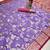 Lavender  soft silk blend saree with zari weaving meenakari design