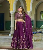 Designer Rangoli Silk Embroidery Work Chaniya Choli Set