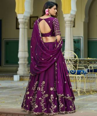 Designer Rangoli Silk Embroidery Work Chaniya Choli Set 4