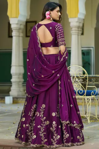 Designer Rangoli Silk Embroidery Work Chaniya Choli Set