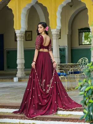 Designer Rangoli Silk Embroidery Work Chaniya Choli Set 4