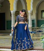 Designer Rangoli Silk Embroidery Work Chaniya Choli Set