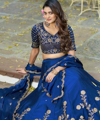 Designer Rangoli Silk Embroidery Work Chaniya Choli Set 3