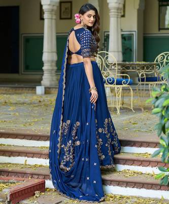 Designer Rangoli Silk Embroidery Work Chaniya Choli Set 4