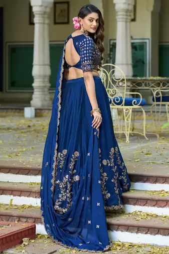Designer Rangoli Silk Embroidery Work Chaniya Choli Set