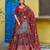 Ethnic Tasar Silk Kalamkari Printed Lehenga Choli with Foil Border