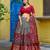 Ethnic Tasar Silk Kalamkari Printed Lehenga Choli with Foil Border