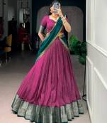 Festive Dola Chex Chex Zari Woven Chaniya Choli Set