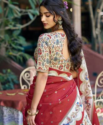 Shine Bright in Tasar Silk Foil Printed Lehenga Choli 3