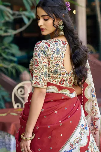 Shine Bright in Tasar Silk Foil Printed Lehenga Choli