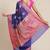 Banarasi silk blend cotton saree in blue colour with meenakari work