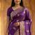Banarasi viscose silk saree in purple colour with meenakari work