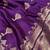 Banarasi viscose silk saree in purple colour with meenakari work