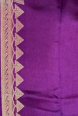 Banarasi viscose silk saree in purple colour with meenakari work 5