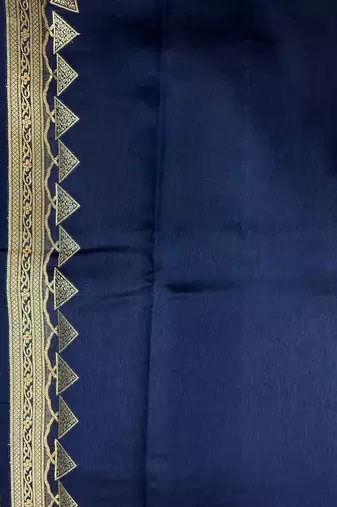 Banarasi viscose silk saree in navy blue colour with meenakari work