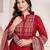 Cotton cambric anarkali kurti-pant-dupatta set