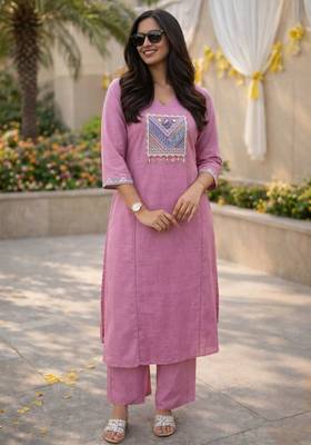 Cotton straight  kurti-pant 2 pc set 1
