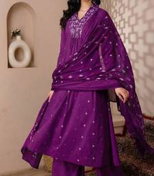 Cotton cambric a-line  kurti-pant-dupatta set