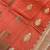 Banarasi viscose silk saree in orange colour with floral zari meenakri work