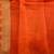 Banarasi viscose silk saree in orange colour with floral zari meenakri work