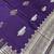 Banarasi viscose silk saree in purple colour with floral zari meenakri work