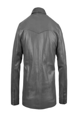men's grey lambskin leather biker jacket classic moto zip style premium 2