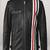 Men's black lambskin white strip leather biker jacket  slim fit moto style zipper jacket