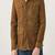 Men’s brown suede leather jacket  slim fit button-up field style coat genuine leather casual theme