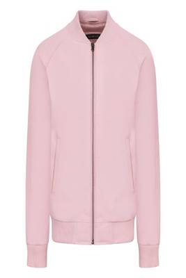 men's pink lambskin leather bomber jacket ribbed cuffs and waist premium 1