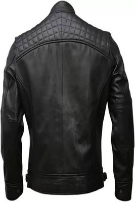 men's black lambskin leather biker jacket premium quilted design timeless 2