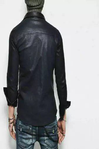 men's black lambskin leather biker jacket classic moto zip style modern fine