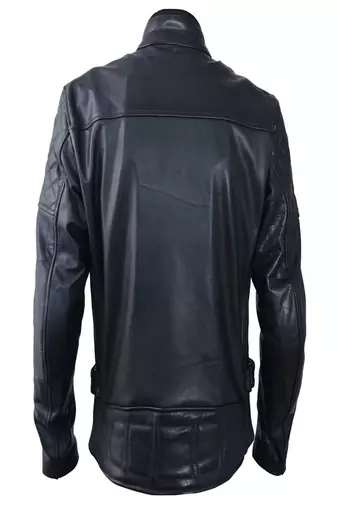 men's black lambskin leather biker jacket premium quilted design distinctive