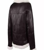 Black genuine lambskin leather white feather jacket slim fit zipper jacket