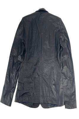 men's black lambskin leather blazer jacket classic zip up style premium 2