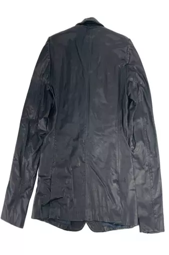 men's black lambskin leather blazer jacket classic zip up style premium