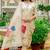 beige floral printed cotton kurta set