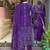purple bandhani printed kurta set
