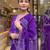 purple bandhani printed kurta set